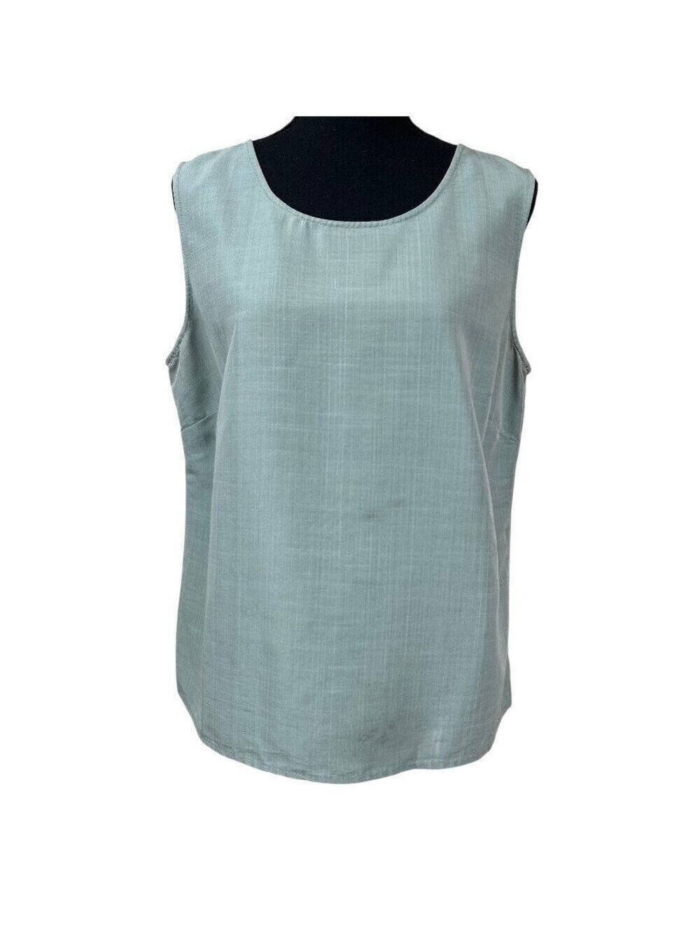 Appleseed's Sage Green Rayon Blend Sleeveless Tank Top Size 14